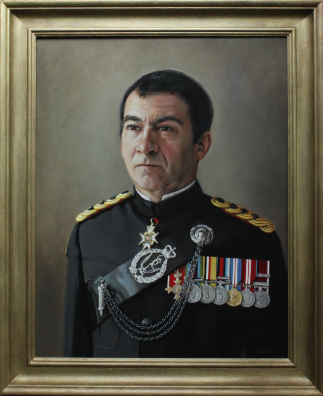 Portrait of Major General Jonathan Cole, CB, OBE in Oils by Annabelle Valentine