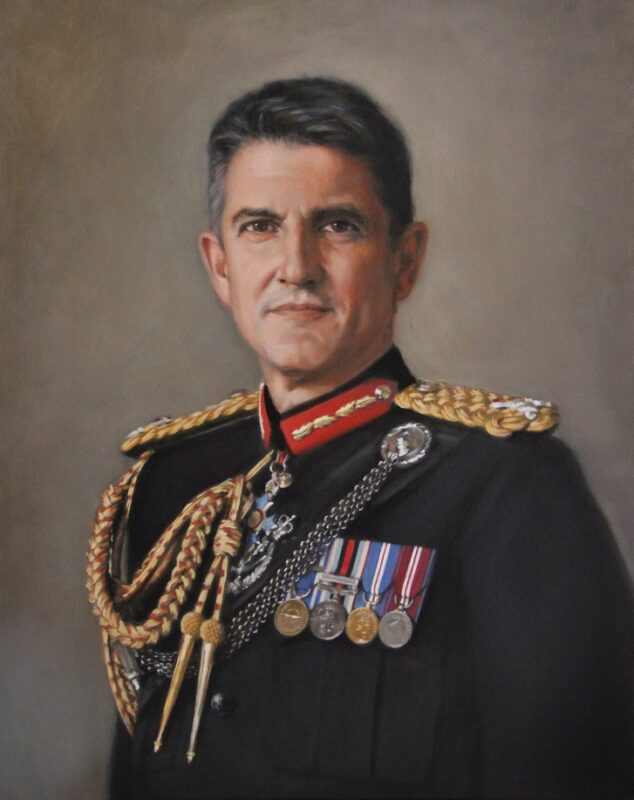 Portrait of Lieutenant General Sir Nicholas Pope, KCB, CBE in Oils by Annabelle Valentine